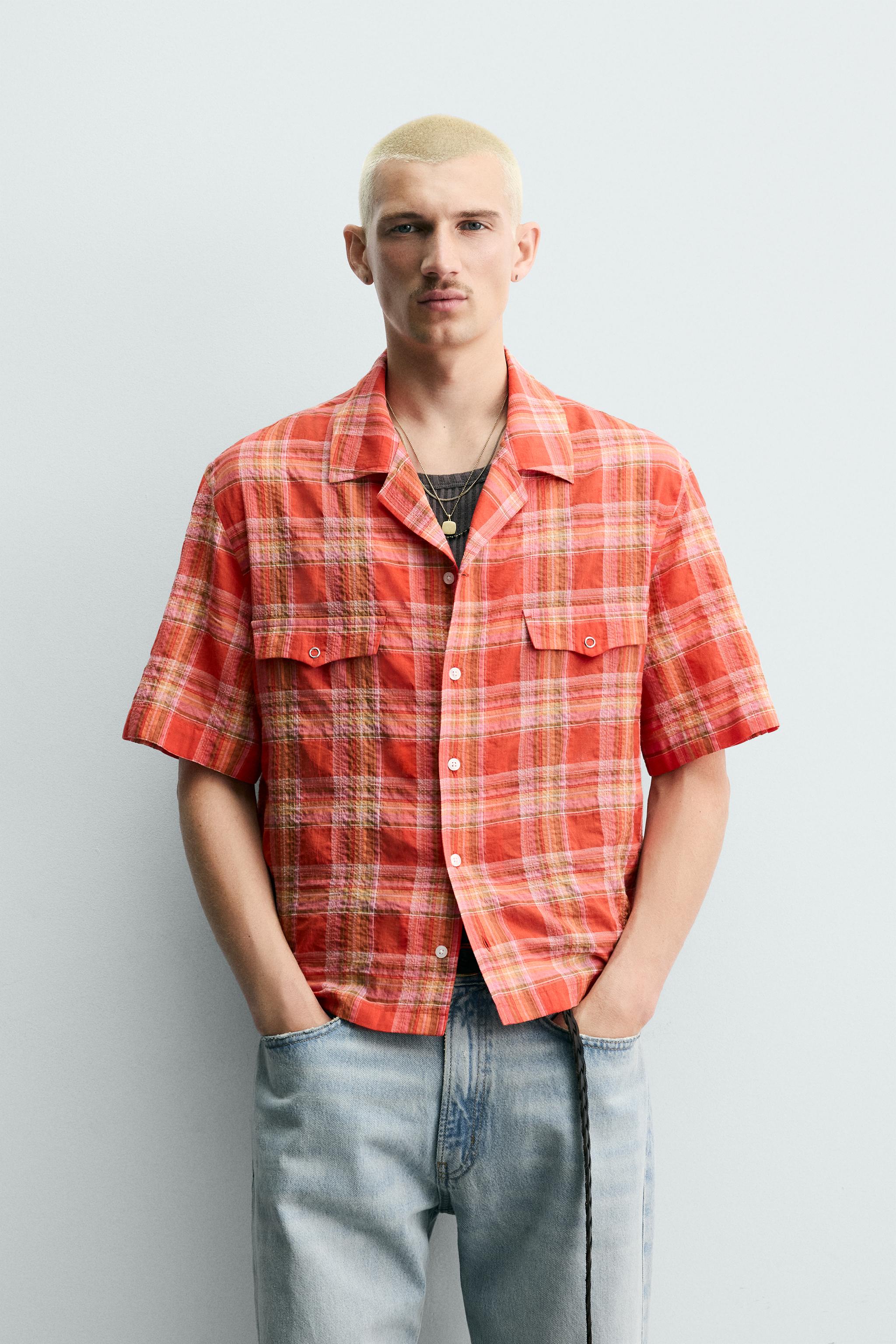 RELAXED FIT PLAID SHIRT
